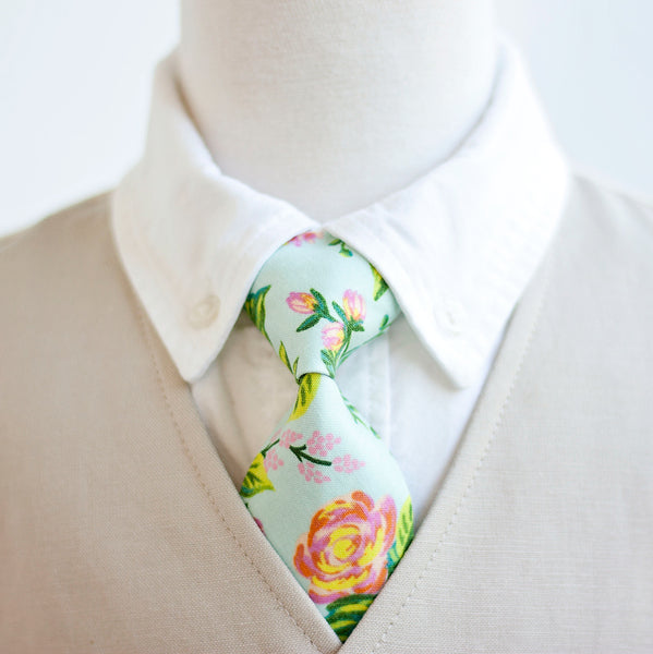Boy's Bow Tie / Jardin De Paris Mint