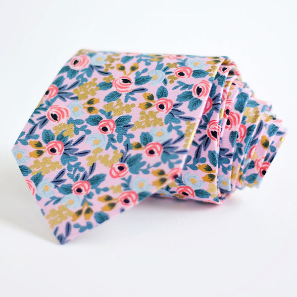 Men's Necktie / Rosa In Violet