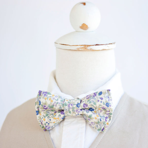 Sailor Bow Clip Or Headband / Blossoms In Purple