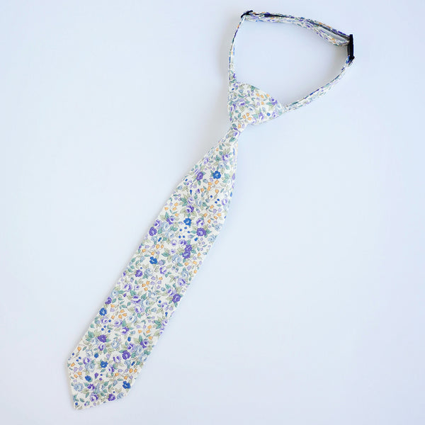 Boy's Necktie / Blossoms In Purple