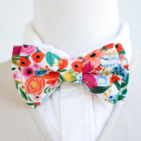 Sailor Bow Clip Or Headband / Petite Garden Party In Cream